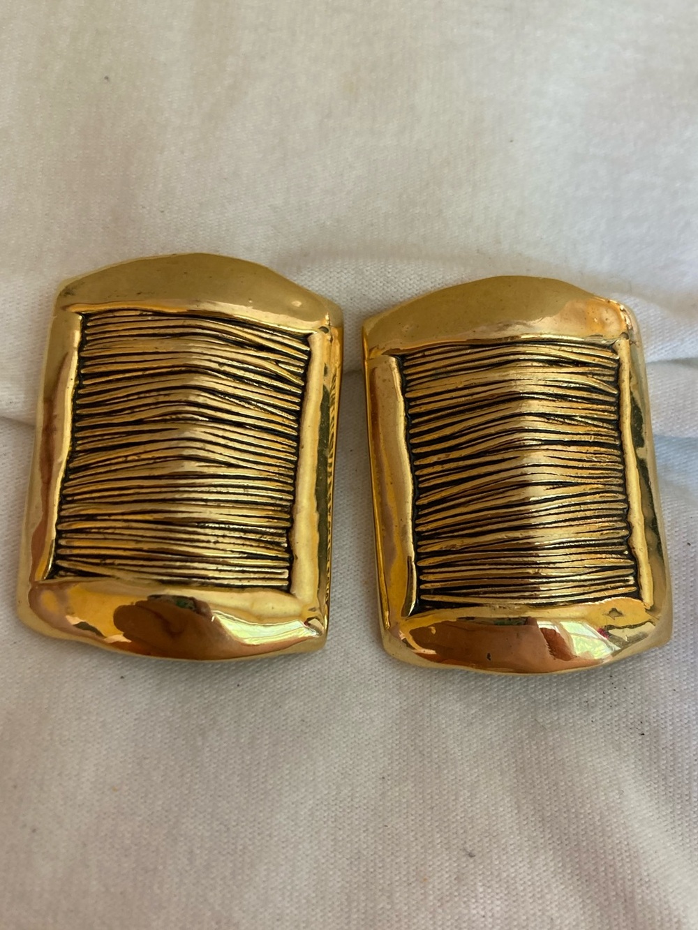 Runway Statement Geometric Vintage Clip on Earrings